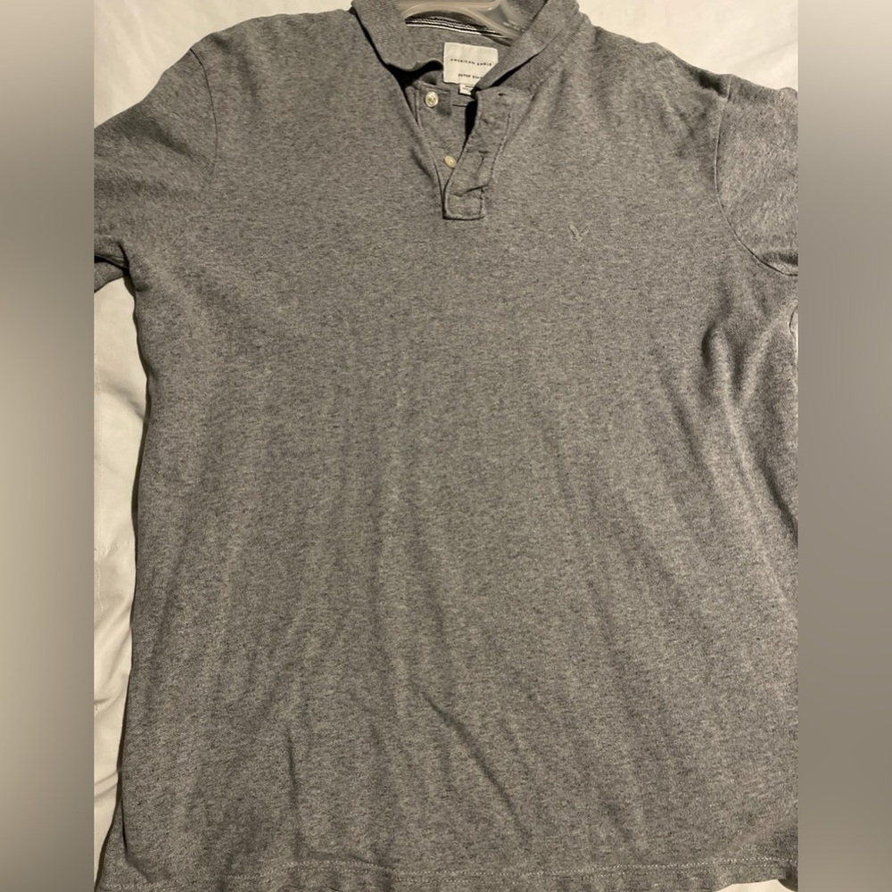 Men's Gray Polo Shirt American Eagle